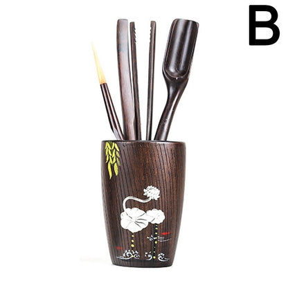 Ebony Wood Tea Ceremony Utensil Set