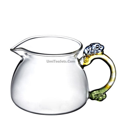 Glass Fair Cup With Dragon Handle