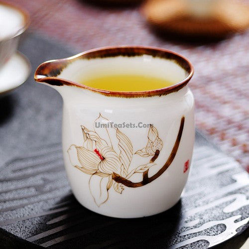 White Porcelain Lotus Fair Cup