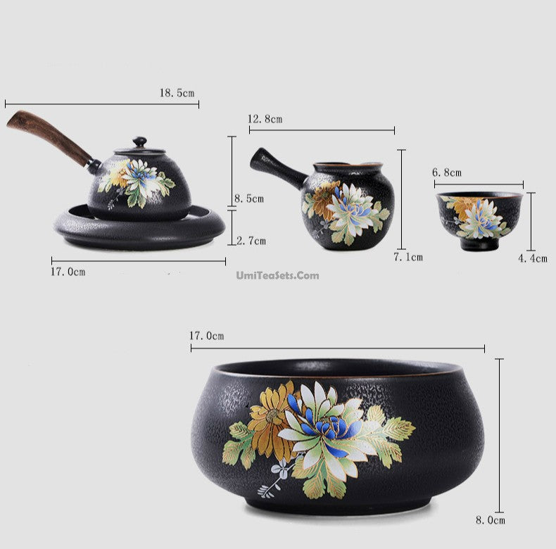 Iron Style Tea Set With Ebony Tea Tray – Umi Tea Sets