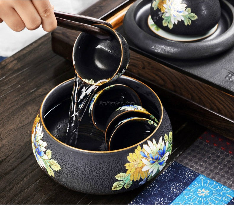 Iron Style Tea Set With Ebony Tea Tray – Umi Tea Sets