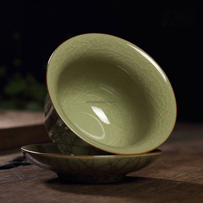 Ice Crack Longquan Celadon Gaiwan