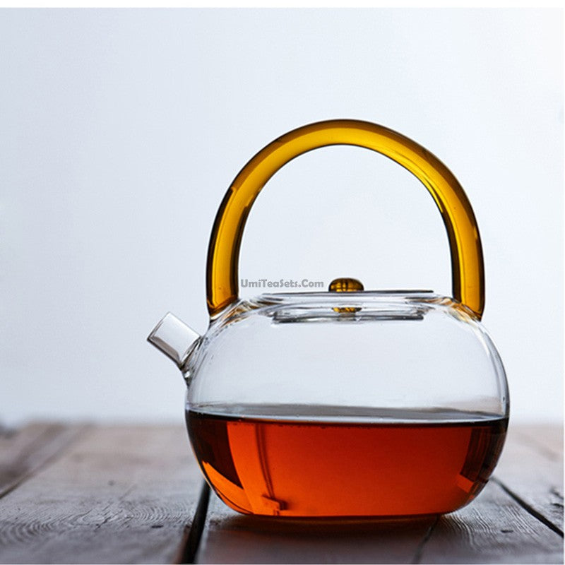 Round Style Glass Teapot