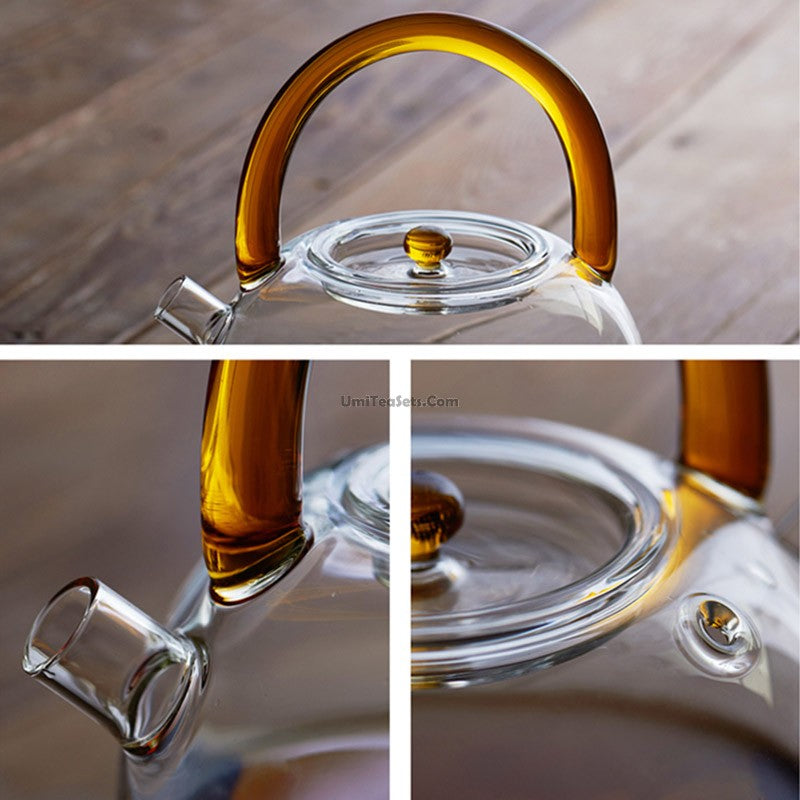 Round Style Glass Teapot