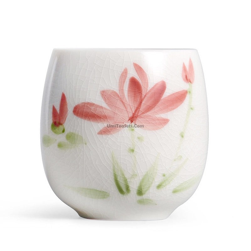 Japanese Lotus Ice Cracked Tea Cup