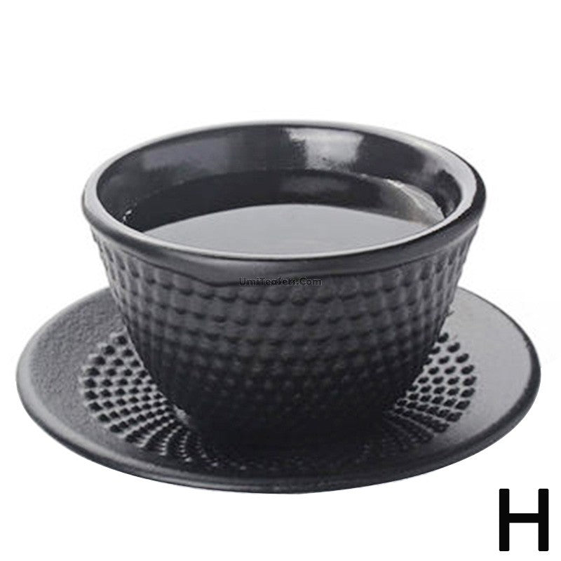 Japanese Samurai Hobnail Cast Iron Tea Cup