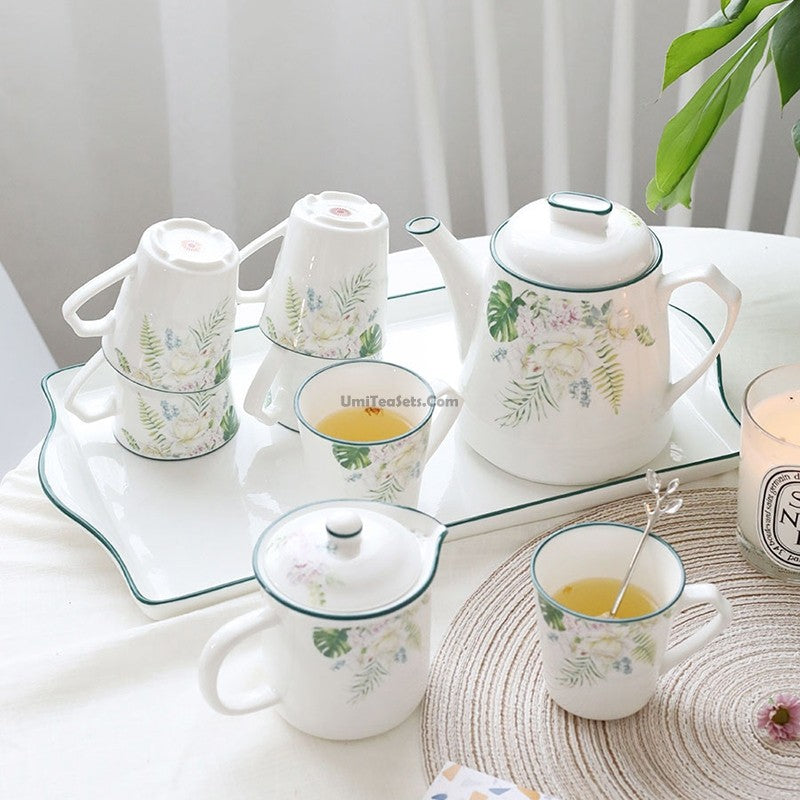 Buy Home Decore Bone China Black Tea Cup and Saucer/Tea Kettle Pot