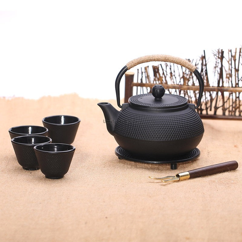 Black Cast Iron Teapot