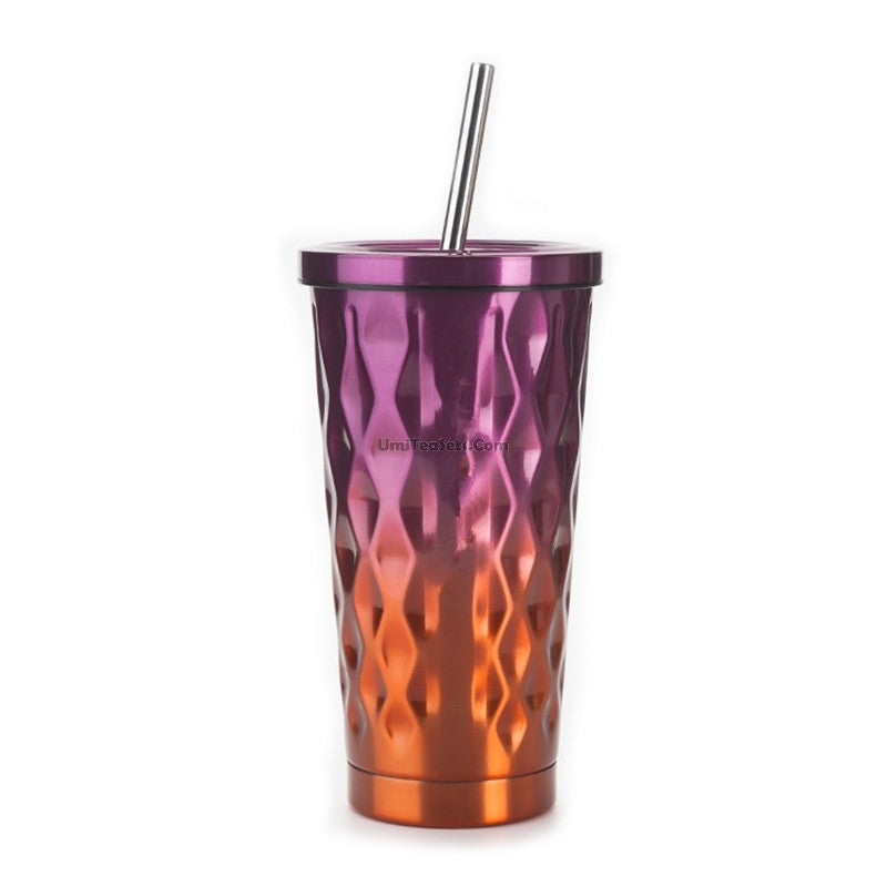 Stainless Steel Cup With Straw