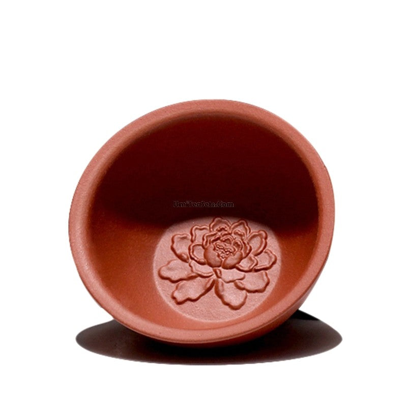 Peony Yixing Clay Gongfu Tea Cup (Set of Two)