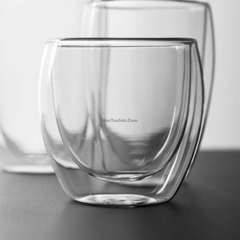 Double Wall Crystal Glass Tea Cup