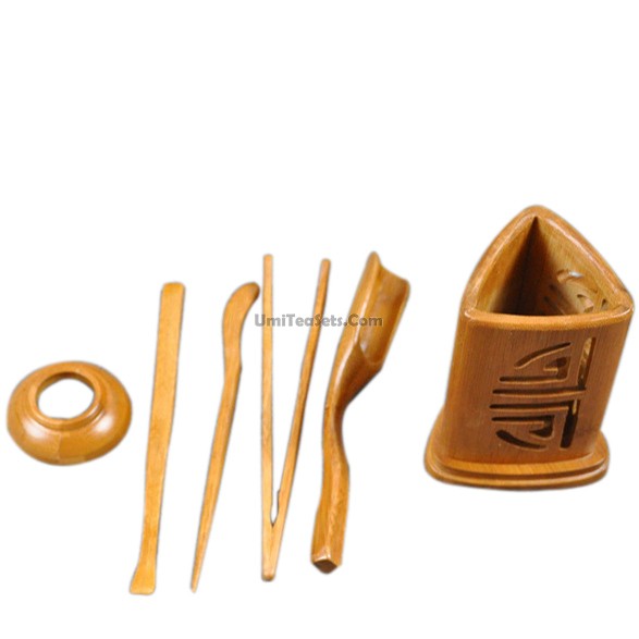 Bamboo Five Blessings Tea Utensil Set