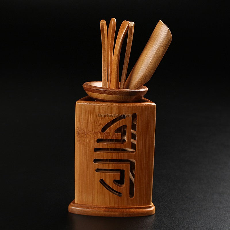 Bamboo Five Blessings Tea Utensil Set