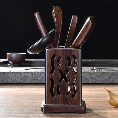 Black Hollow Tea Utensil Set