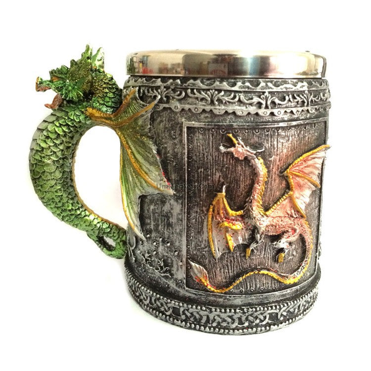 Stainless Steel Dragon Mug