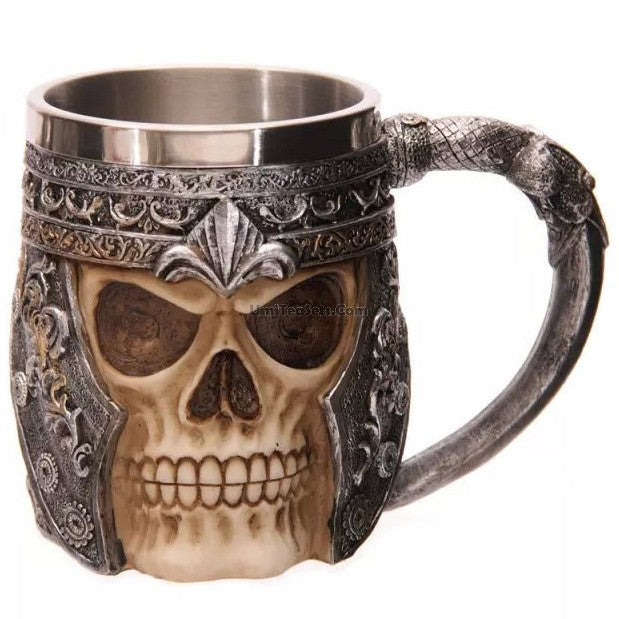 Stainless Steel Skull Helmet Mug