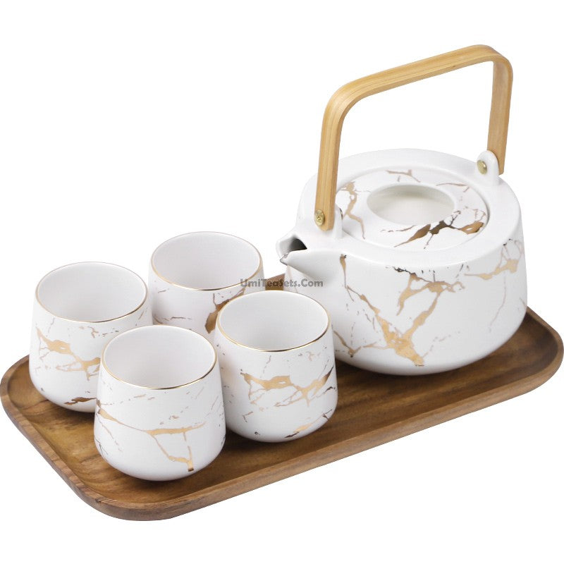 Stone Stripes Modern Tea Set