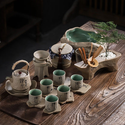 Chinese Zen Stone Style Tea Set