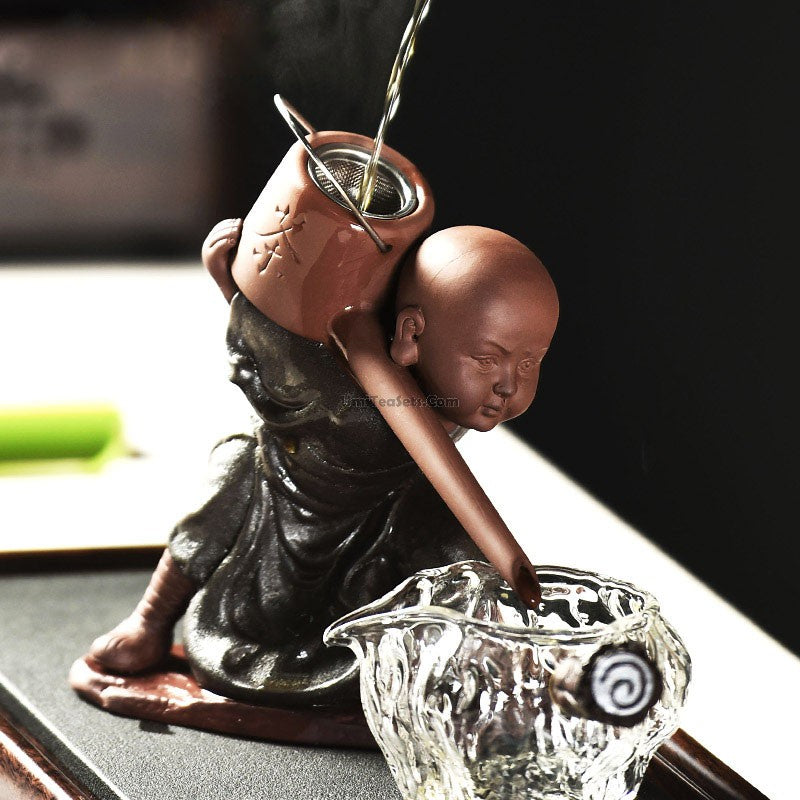 Little Monk Glass Teapot With Strainer