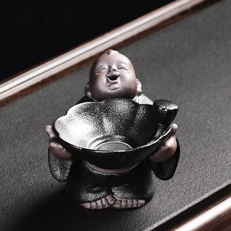 Little Monk Glass Teapot With Strainer