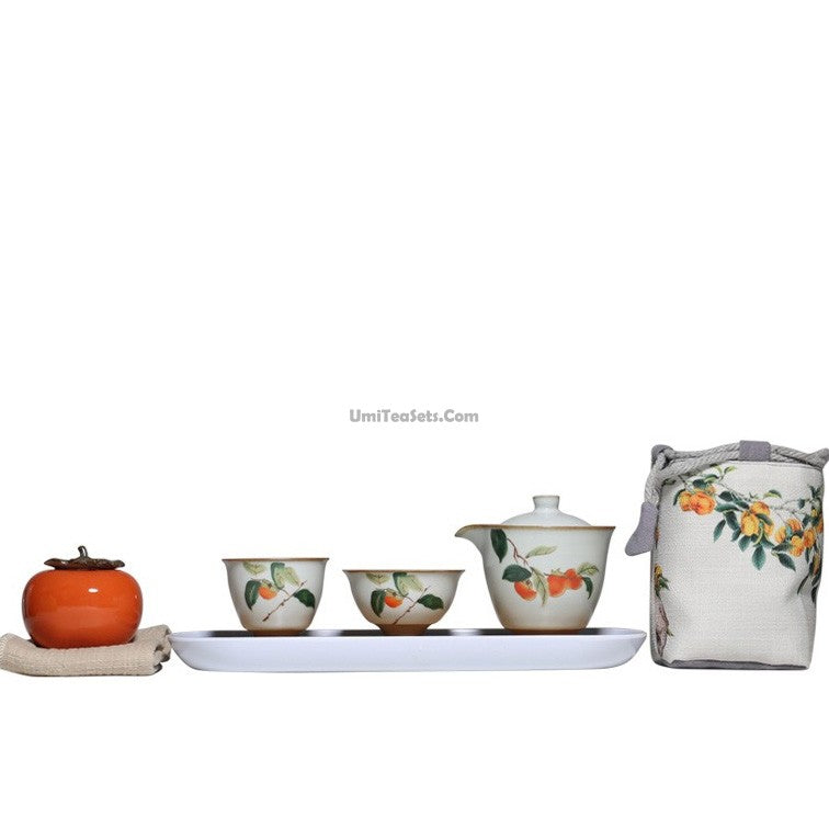 Ruyao Persimmon Travel Tea Set