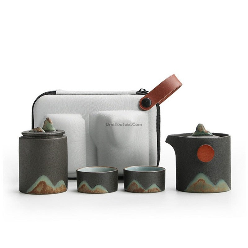 Snowy Sunshine” - Portable Tea Set For Travel/Outdoor