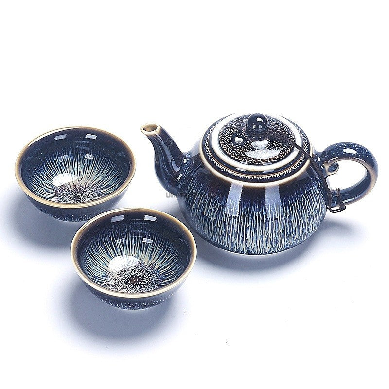 Chinese Starry Sky Jian Zhan Tea Set