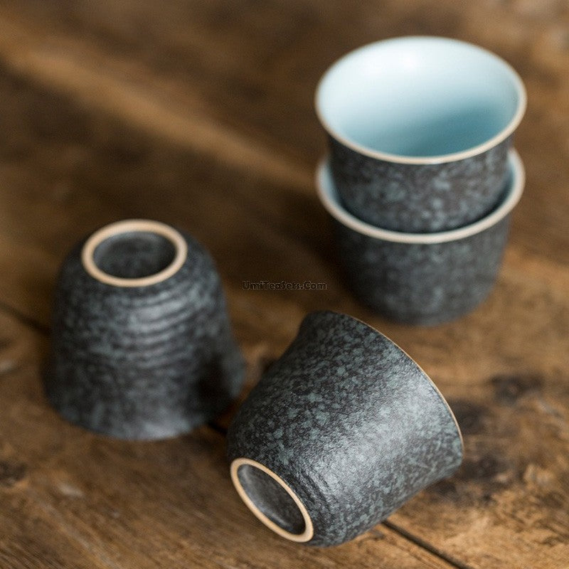 Japanese Black Stone Glazed Tea Set