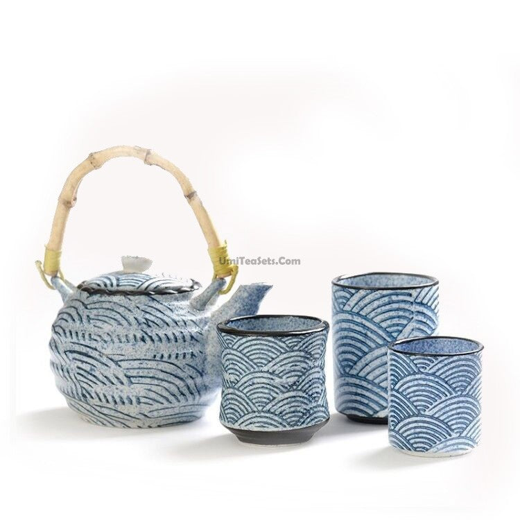 Japanese Sea Wave Wabi-sabi Tea Set