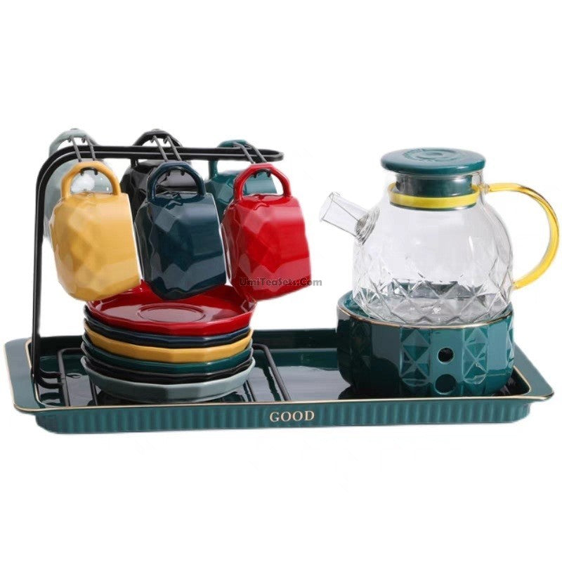 Modern Tea Set With Tray And Cup Shelf – Umi Tea Sets