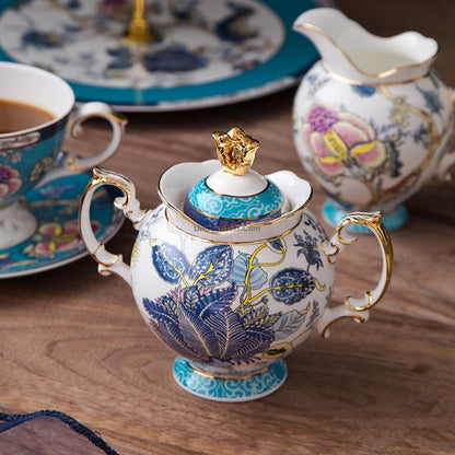 Blue Flowers Bone China Tea Set