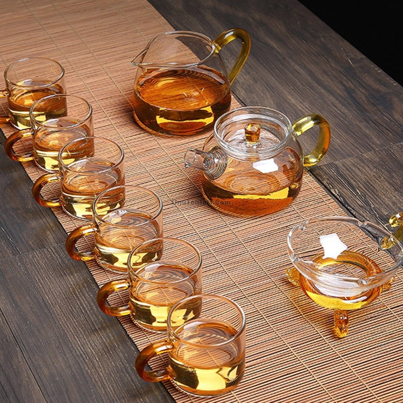 Glass Teapot With Cognac Handle – Umi Tea Sets